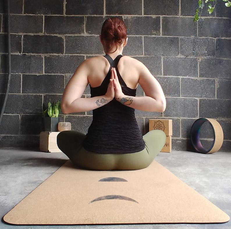 Cork Yoga Mat - Moon Phase